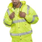 Hi Viz Bomber Jacket Yellow Large