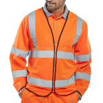 Hi Viz Long Sleeve Jerkin EN471 Orange XXL