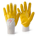 Nitrile Glove with Knit Wrist and Palm Coated Size 08