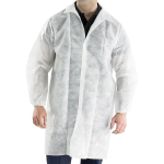 Polyprop Disposable Visitors Coat White Large