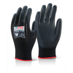 PU Coated Glove Black Large