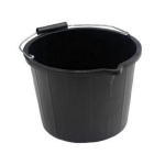 15 Litre Black Builders Bucket
