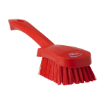 250mm Short Handled Stiff Hand Brush Red