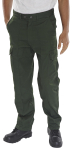Polycotton Trousers Bottle Green 36