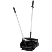 Vikan Dustpan set, closable with broom, 350 mm, Medium black