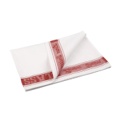 Vogue Glass Cloth Red Border - 760x510mm 30x20inch