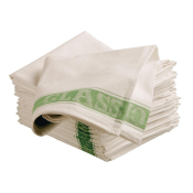 Vogue Glass Cloth Linen Union Green Border - 760x510mm 30x20inch
