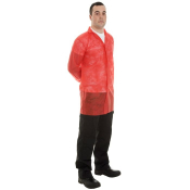 Non-Woven Coat With Velcro Red Case 50