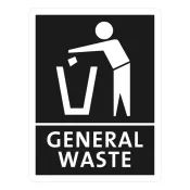 Jantex Slim Bin Label - General Waste