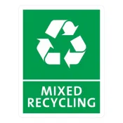 Jantex Slim Bin Label - Mixed Recycling