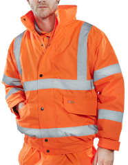 Construction Bomber Jacket Orange