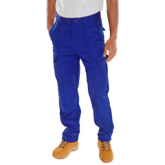 Polycotton Trousers Royal Blue