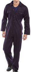 Regular Polycotton Boilersuit Navy