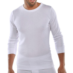 Long Sleeved Thermal Vest White