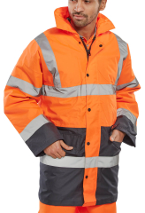 Traffic Jacket Orange and Navy