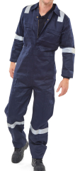 Flame Retardant Anti-Static Boilersuit Navy