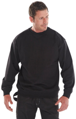 Premium Polycotton Sweatshirt Black