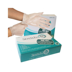 Stretch 2 Fit Clear Powder Free Disposable Gloves