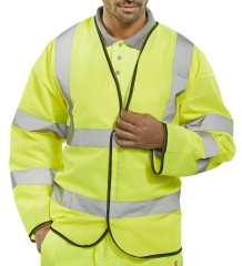 Hi Viz Long Sleeve Jerkin EN471 Yellow