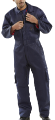 Quilted Boilersuit Navy