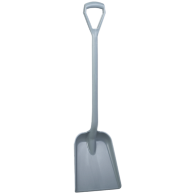 Vikan Shovel, D Grip, 327 x 271 x 50 mm, 1040 mm grey