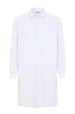 Food Trade White Coat With Knitted Cuffs
