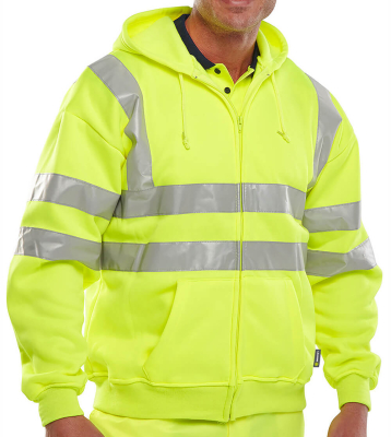 Hooded Sweatshirt Hi Viz Yellow XL