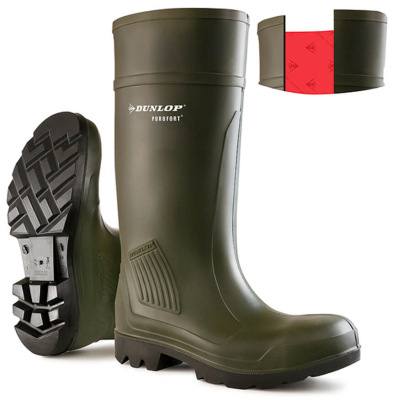 Dunlop Purofort Green Safety Wellington 6