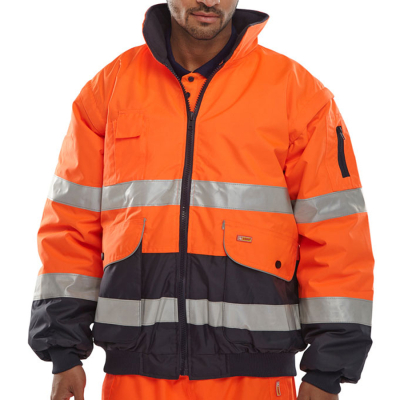 EUROPA BOMBER JACKET ORANGE/ NAVY LARGE