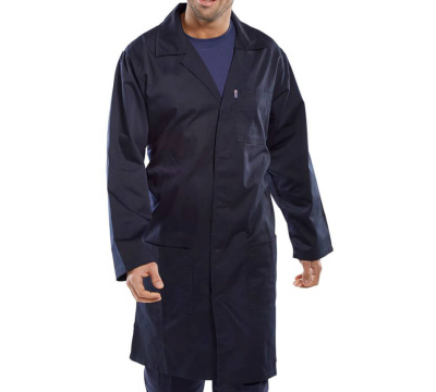 Polycotton Warehouse Coat Navy