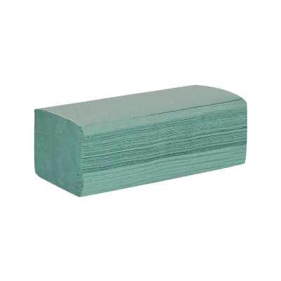 1 Ply V-Fold Green Hand Towels
