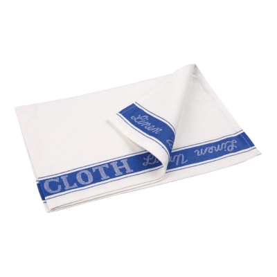 Vogue Glass Cloth Blue Border - 760x510mm 30x20Inch