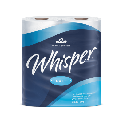 Whisper Soft Pure 200 Sheet Toilet Roll