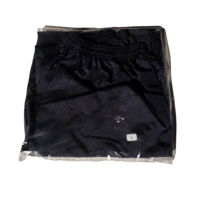 Navy Nylon Trousers With Elasticated Waist XL
