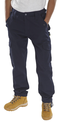 Polycotton Combat Trousers Navy