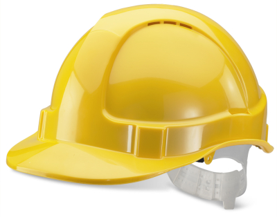 Economy Vented Safety Helmet Yellow